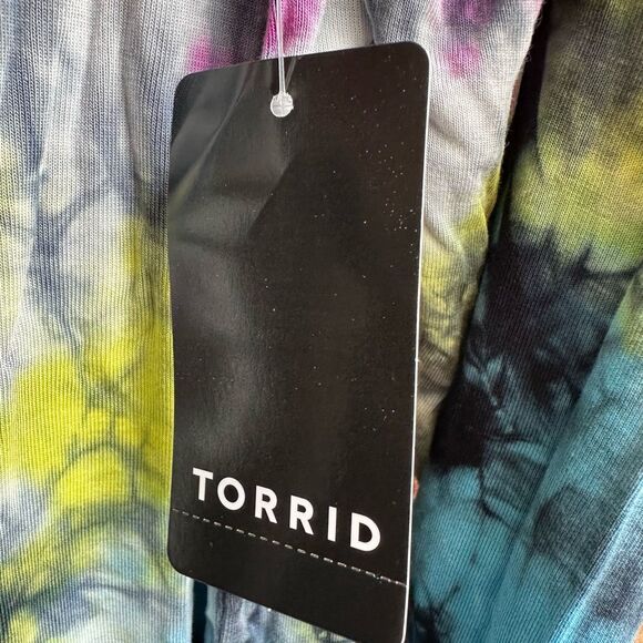 Torrid Strappy Square Neck Tee Super Soft Lovesick Tie Dye 2X NWT - Picture 7 of 8